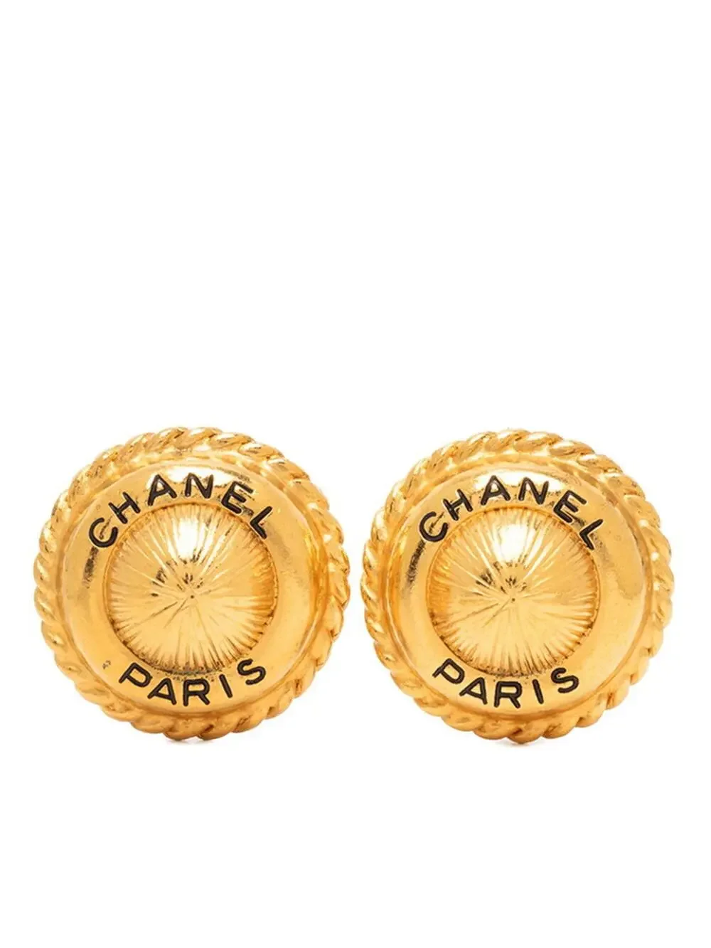 Chanel Vintage Clip-On Earrings Logo #327544C52B